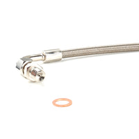 Universal 27.5" 4AN Oil Feed Line For M10 x 1.25mm oil feed w/ M12 x 1.25mm fitting for Engine