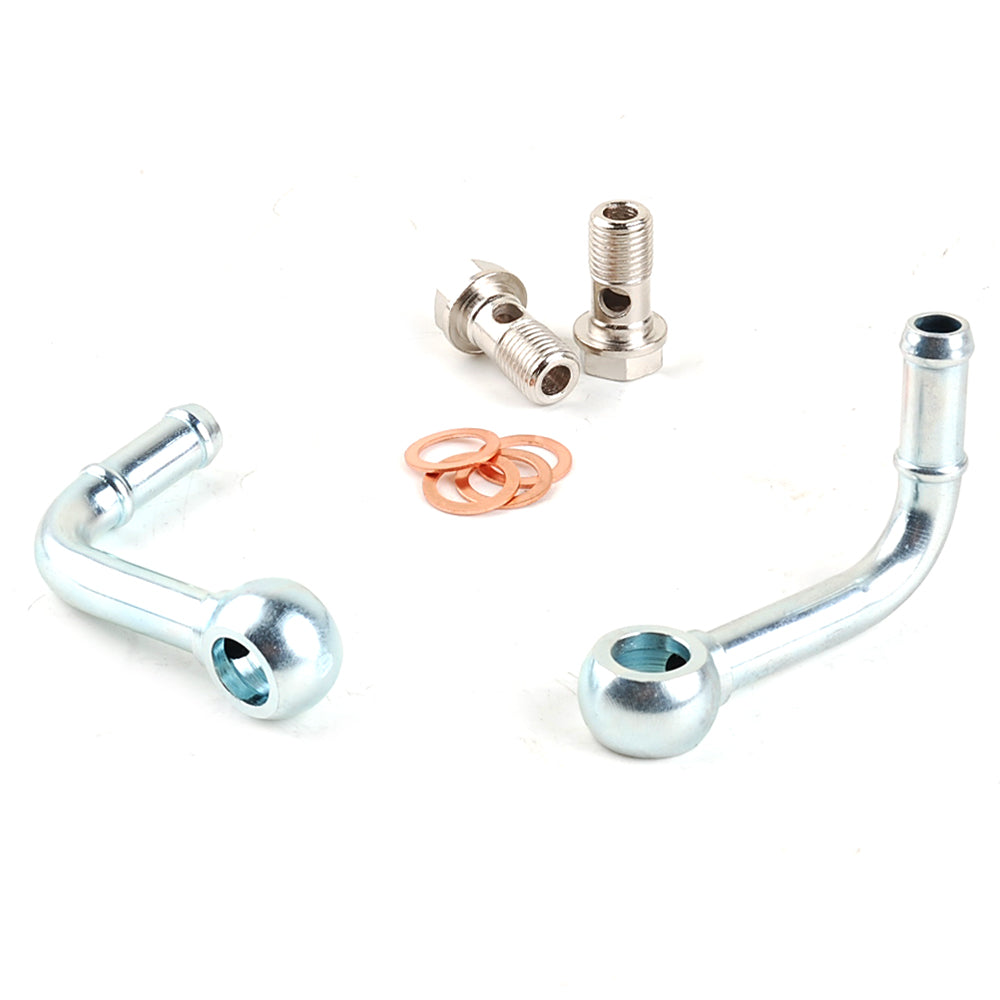 90Deg Front Bent 1/2" Thickness Turbo Water Pipe M14 14mm For Water Pipe 1/2" M14x1.5mm For GT2554R GT2860R GTX2863R GTX2871R GTX3071R GTX3582R GTX3584R