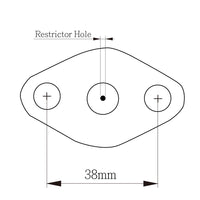 4AN Turbo Oil Feed Aluminum Flange for Garrett T3/T4R Ball Bearing 1.0mm restrictor