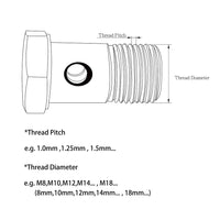 Steel 10mm M10 x P1.0mm Pitch Metric Brake Banjo Bolt Fitting Adapter Set w/ Washers