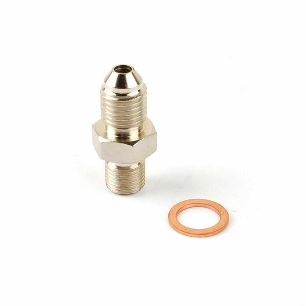 4AN to M10*1.0mm pitch with 2.5mm restrictor hole Oil Feed Adapter For TD025 TD025L K03 GT15 GT17 GT20 GT22 KP35