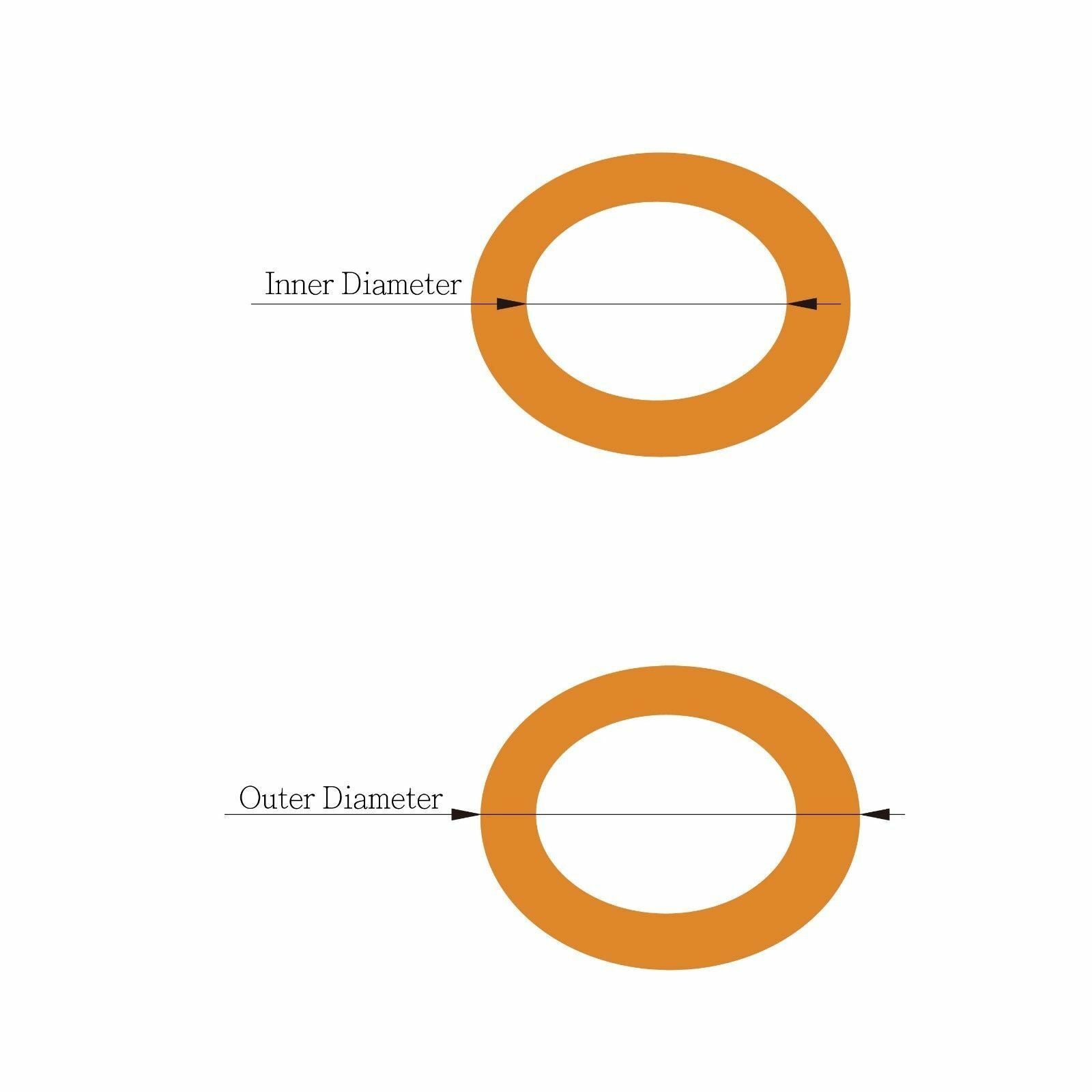 M8 copper crush washer kit / Inner Diameter 8mm / 6 PACK