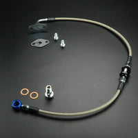 4AN AN-4 Oil Feed Line For MAZDA RX-7 FD3S with Garrett T3 T4 T04 W/ Filter