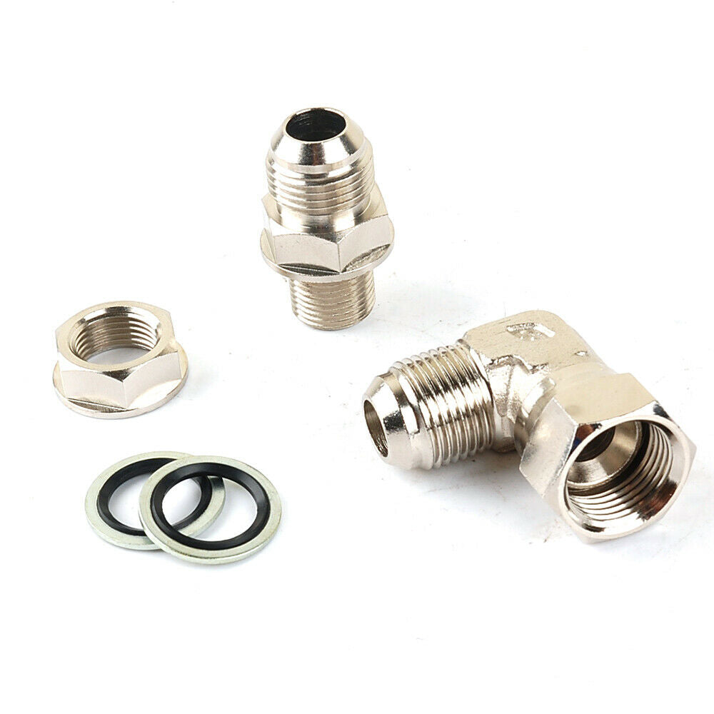 Selbstbau-Adapter für 90°-Ölwanne/Ölsumpf-Ablassschraube, 10AN, schweißfrei