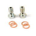 Steel 10mm M10 x P1.0mm Pitch Metric Brake Banjo Bolt Fitting Adapter Set w/ Washers