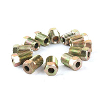 M10x1.0mm pitch Inverted Flare Tube Nut Fitting 4.7mm For 3/16" Brake Line Tubing 12 PACK