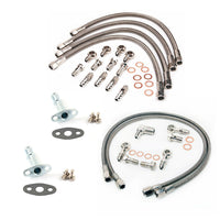 Turbo Oil & Water Line Kit For NISSAN 300ZX Z32 VG30DETT w/GT25R GT28R Ball Bearing Twin Turbo