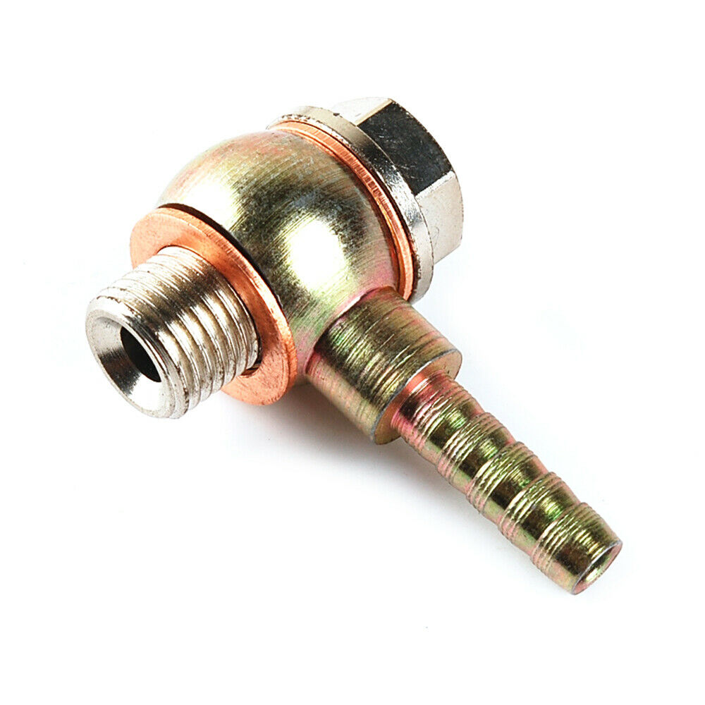 Hohlschraubensatz M12 12 mm x 1,25 mm Steigung auf 1/4" (6,35 mm) Widerhaken, gelb verzinkt