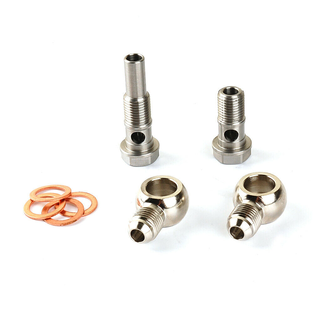 6AN 1/4NPSM 4L80E For GM Transmission Oil Cooler SS304 Banjo Bolt Fitting 1997~2010