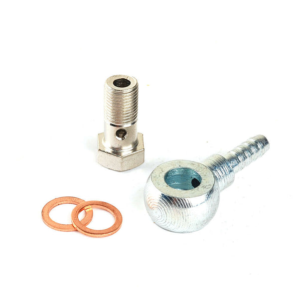 Banjo Bolt with Barb M10 10mm x 1.0mm pitch with 1/4"(6.35mm) Barb Tial Air