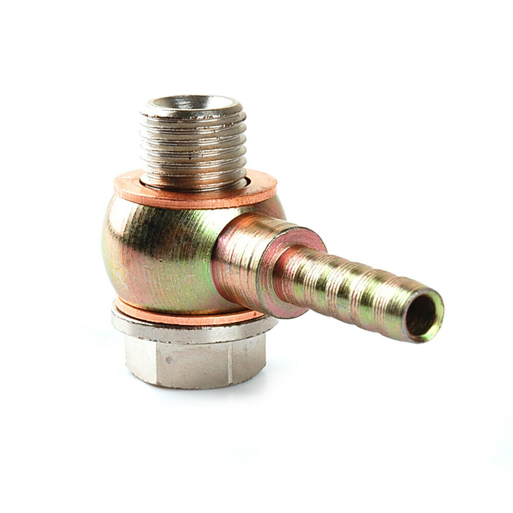 Stahl-Banjoschrauben-Set M12 12 mm x 1,5 mm Steigung auf 1/4"-Schlauch, gelb verzinkt