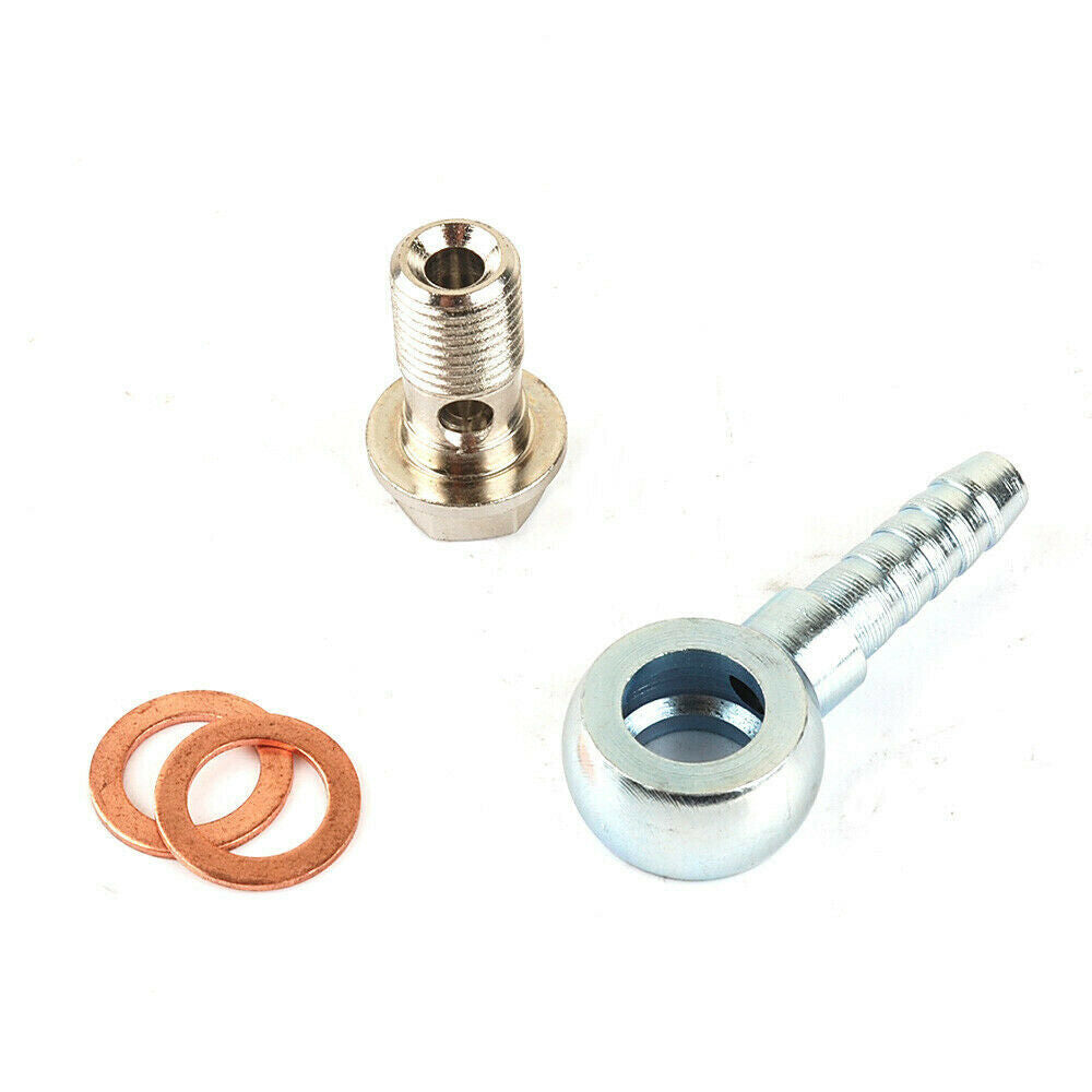 Wasseranschlussbolzen-Set M12 x P1,25 mm Steigung auf 3/8" (9,5 mm) Schlauchtülle für MHI TF035 TD04 IHI VF-Serie