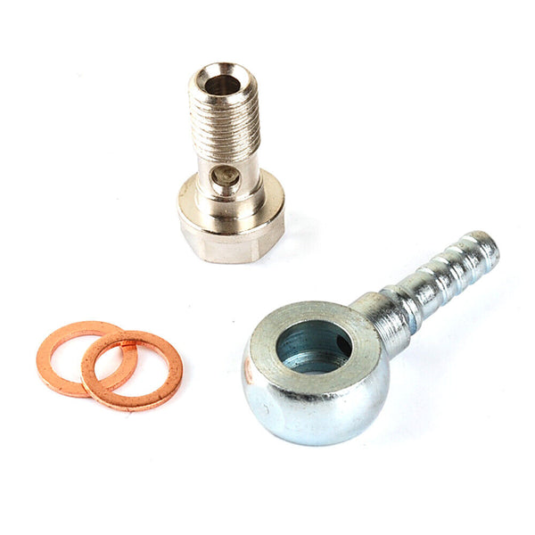 Banjo Bolt with Barb Kit 10mm x 1.25mm pitch with 1/4"(6.35mm) Barb