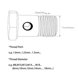 M14 14mm x 1.5mm pitch to 3/8" 9.5mm banjo barb kit for BorgWarner EFR 7163 7670 8374 9174 9180 MHI TD05/TD06 GT25R~GT35R T25 T28 KKK K03