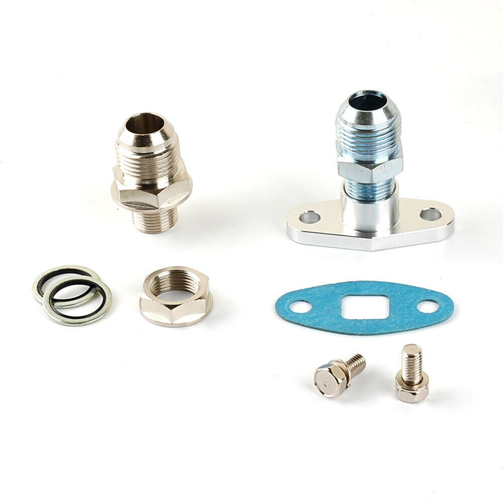12AN Oil Drain Kit for T3 T4 T04B T04E T7 GT30 GT32 GT37 T66 HX30 HX35 HX40 Precision PTE GEN2 6062 6266 6466