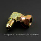 Universal Use Adapter Fitting 90 DEG 6AN Female Swivel to 6AN