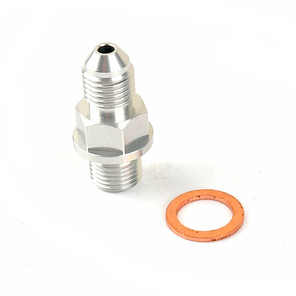 Aluminum 7075 0.36" AN3 3AN to M10xP1.0mm Metric Brake & Clutch Line Fitting Adapter
