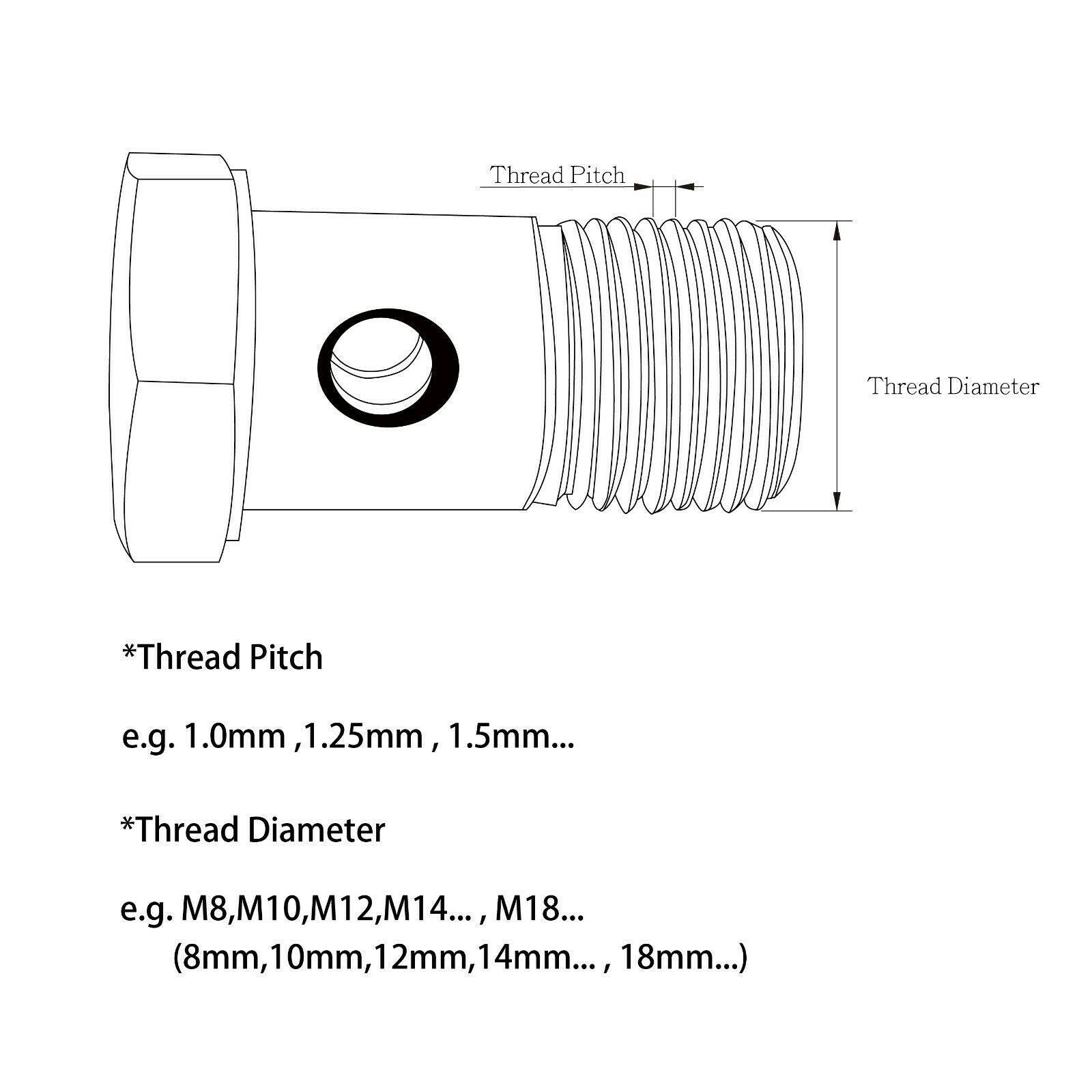 One Pair Water Bolt Kit M12 12mm x 1.25mm pitch For MHI TF035HM TF035HL TD04 TD04L TD04HL & IHI RHF5 RHF5H Series