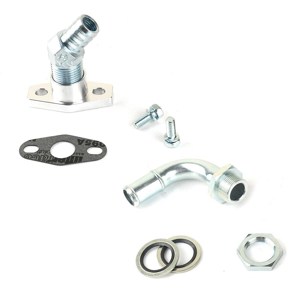 Turbo to Oil Pan Return Kit for TD04 TD05 TD06 w/IHI RHF4 RHB4 45DEG 3/4" Barb