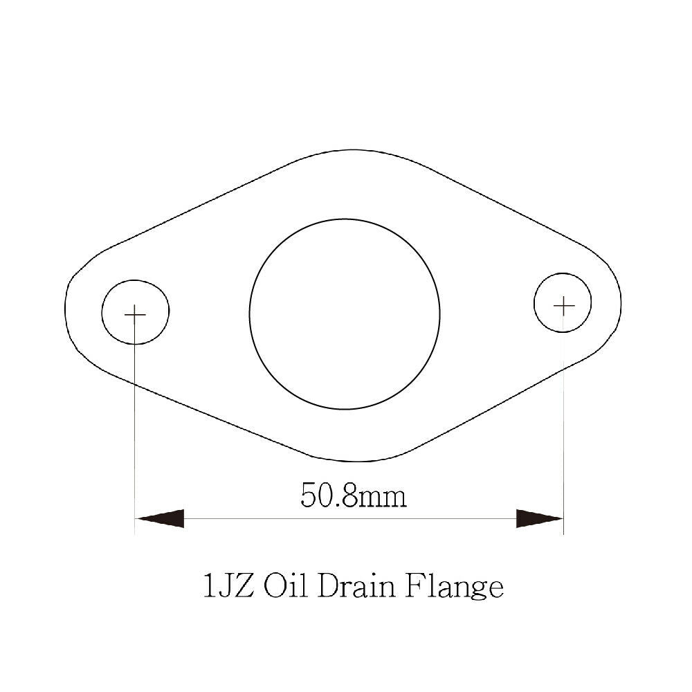 Steel 8AN 45Deg Turbo Oil Drain Engine / Block side Flange For TOYOTA 1JZ/ 2JZ