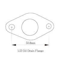 Steel 8AN 45Deg Turbo Oil Drain Engine / Block side Flange For TOYOTA 1JZ/ 2JZ