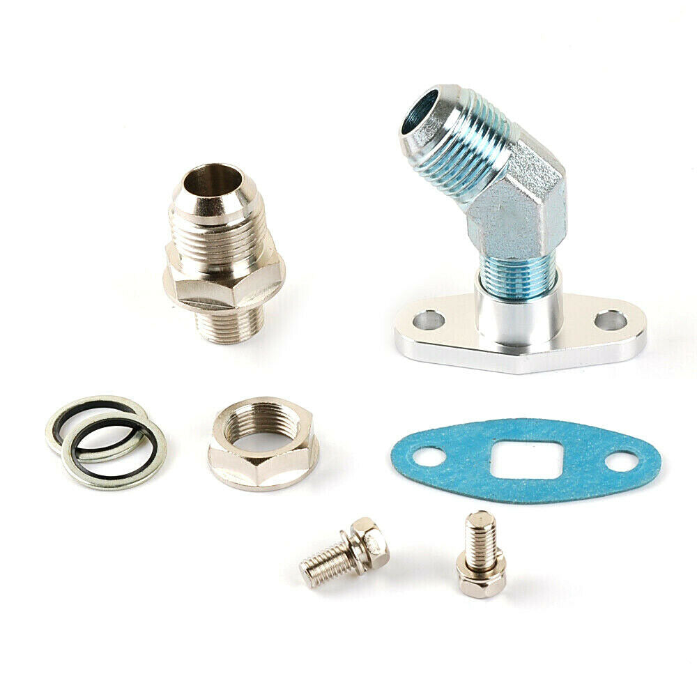 45° 12AN Ölablasskit für T3 T4 T04B T04E T7 GT30 32 37 T66 HX35 Gen2 6062