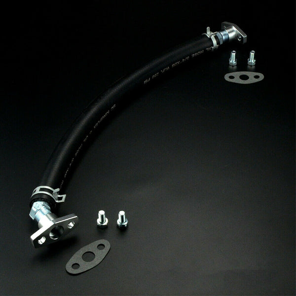 17.7" Long Oil Drain / Return Hose For 1JZ 2JZ engine w/ Precision PTE 5558 5858 5862