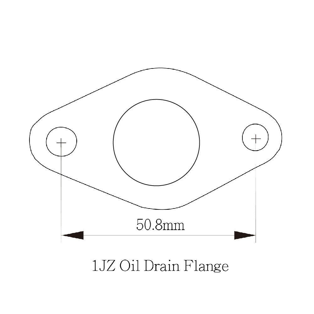 90Deg 5/8" 16mm Steel Oil Drain Engine / Block side Flange for TOYOTA 1JZ / 2JZ