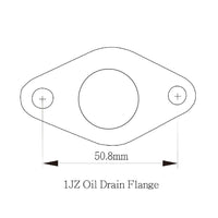 90Deg 5/8" 16mm Steel Oil Drain Engine / Block side Flange for TOYOTA 1JZ / 2JZ