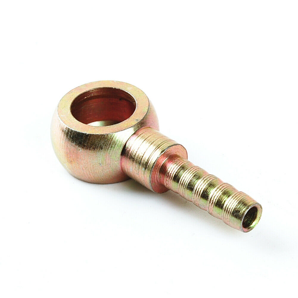 Turbo Banjo-Adapter 12 mm auf 1/4" (6,35 mm) Schlauchtülle mit gelber Verzinkung