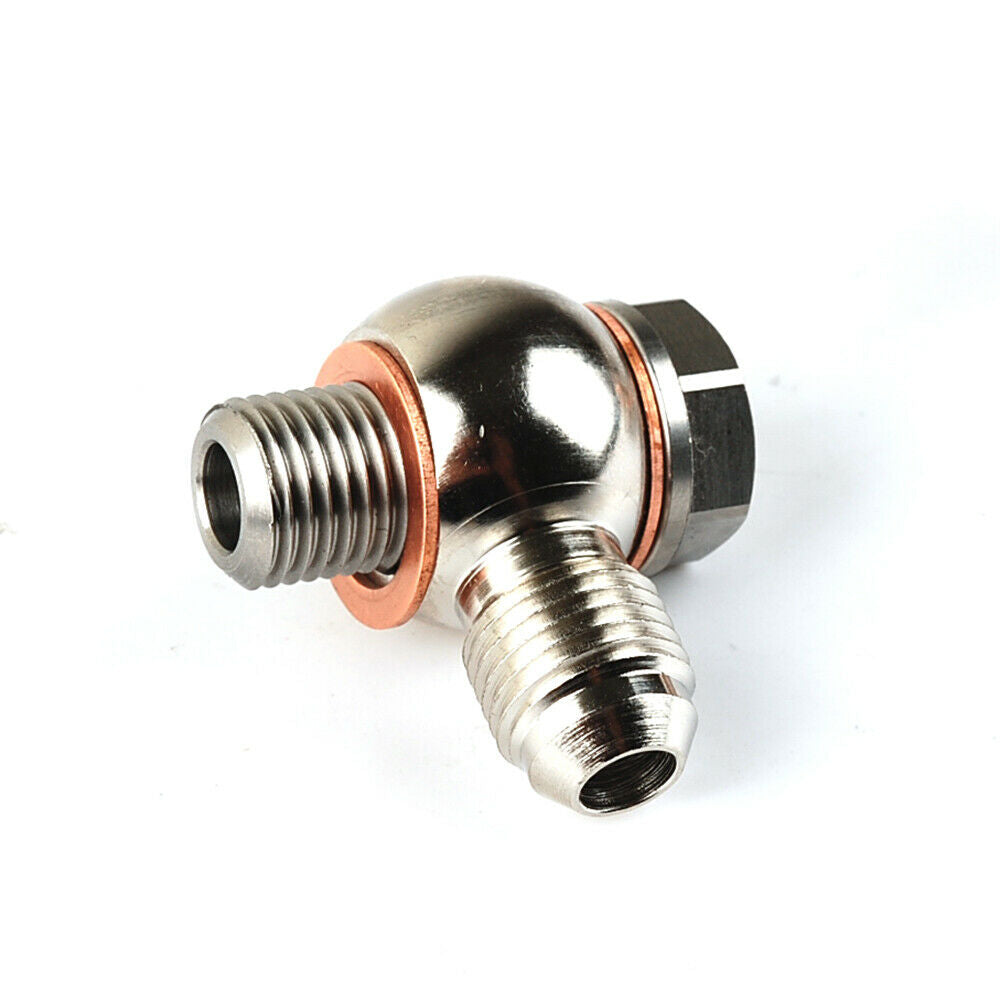 6AN 1/4NPSM 4L80E For GM Transmission Oil Cooler SS304 Banjo Bolt Fitting 1997~2010