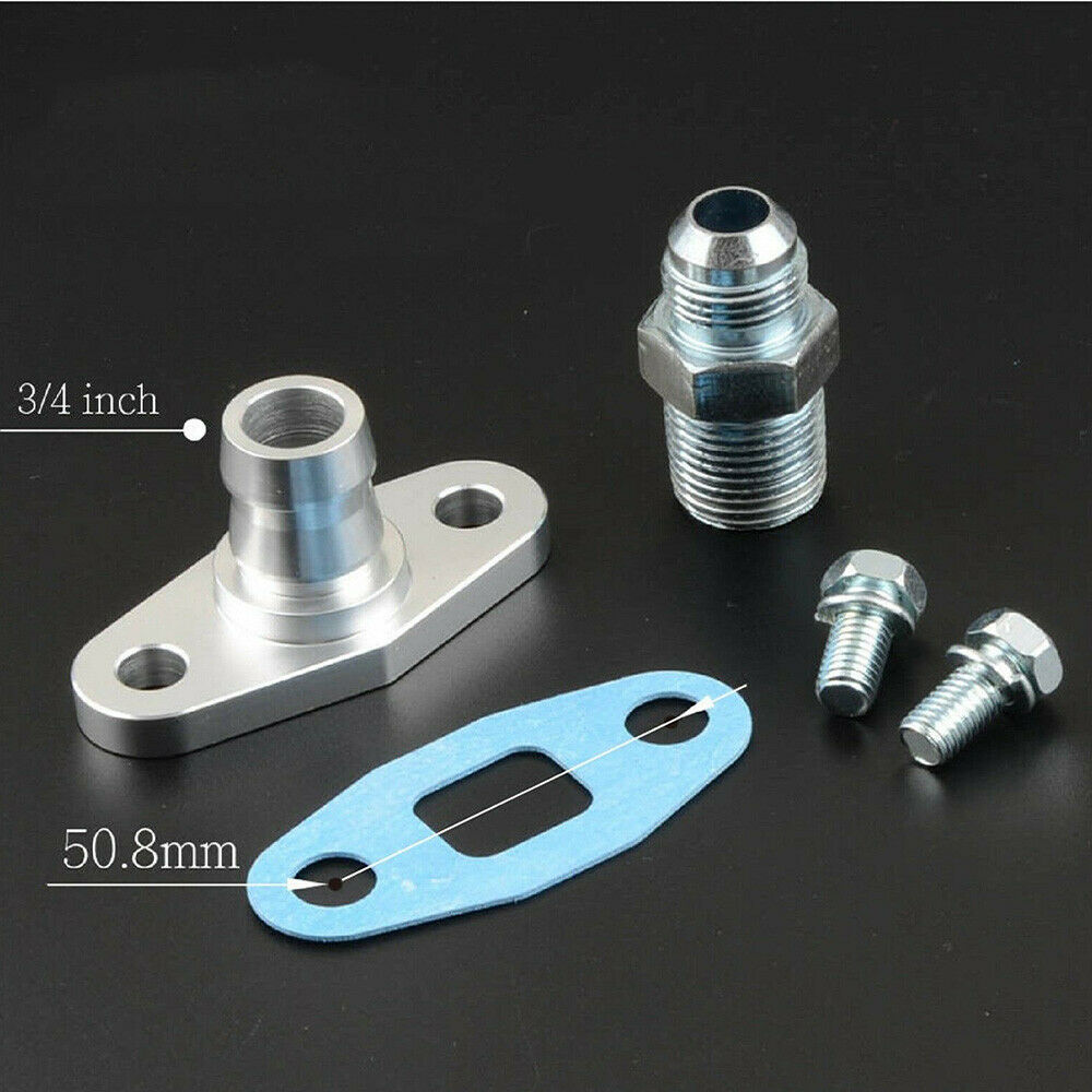 Turbo Oil Feed Fitting & Drain Flange Kit For BorgWarner S200SX S360 363 366 400 Series