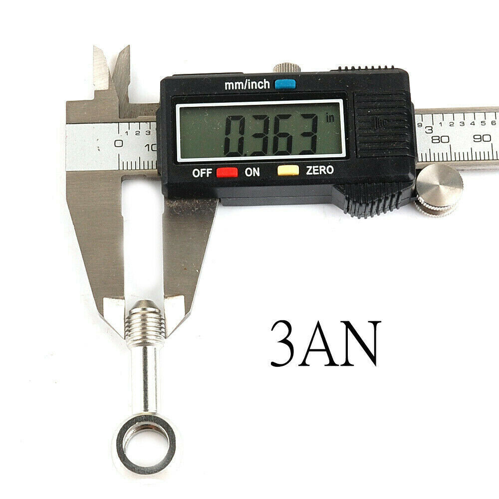 3AN AN-3 To M10 x 1.0mm pitch with 45Deg Side Bent Banjo Bolt Kit / Brake Clutch Line Fitting