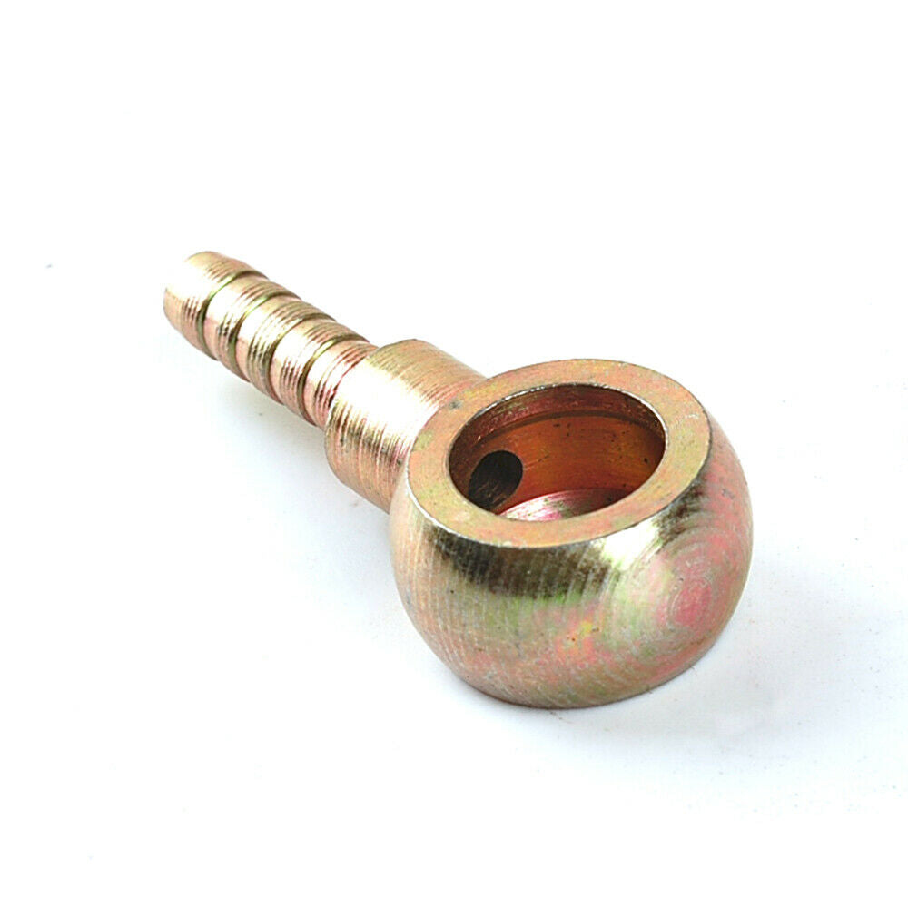 Turbo Banjo-Adapter 12 mm auf 1/4" (6,35 mm) Schlauchtülle mit gelber Verzinkung