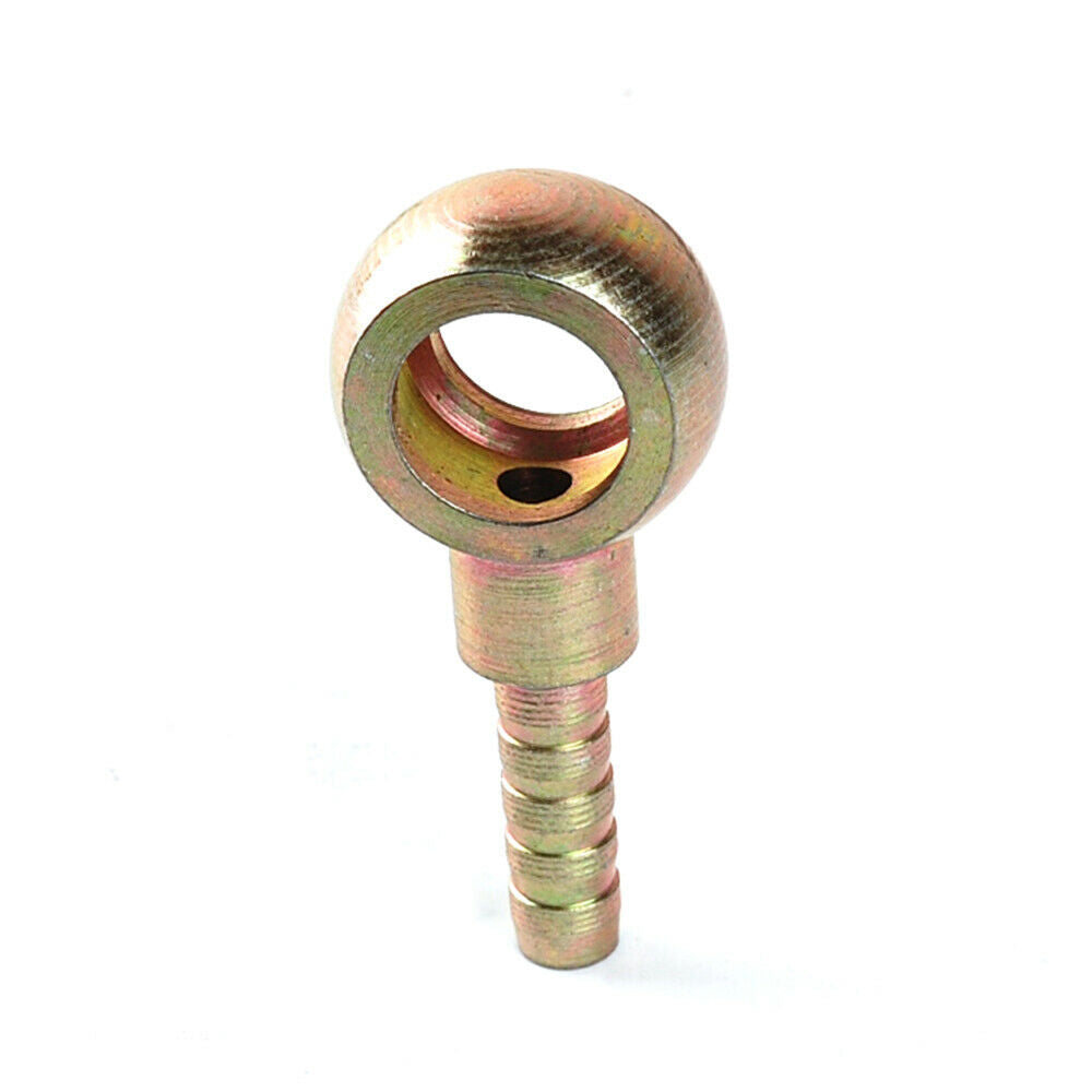Turbo Banjo-Adapter 12 mm auf 1/4" (6,35 mm) Schlauchtülle mit gelber Verzinkung