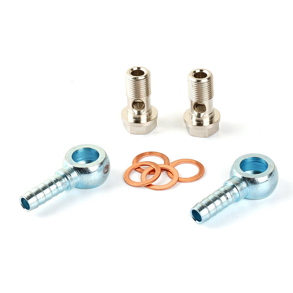 M14 14mm x 1.5mm to 3/8" 9.5mm pitch banjo barb kit for BorgWarner EFR 7163 7670 8374 9174 9180 MHI TD05/TD06 GT25R~GT35R T25 T28 KKK K03