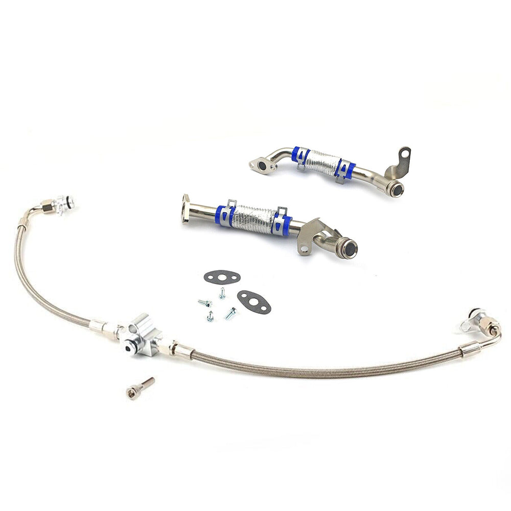 Ölzuleitungs- und Rücklaufschlauch-Kit (4AN) für BMW N54 3.0L 135i 335i 535i TD03 Twin Turbo