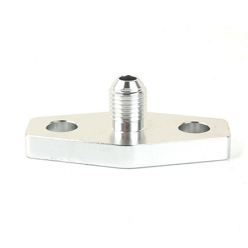 4AN Turbo Oil Feed Aluminum Flange for Garrett T3/T4R Ball Bearing 1.0mm restrictor