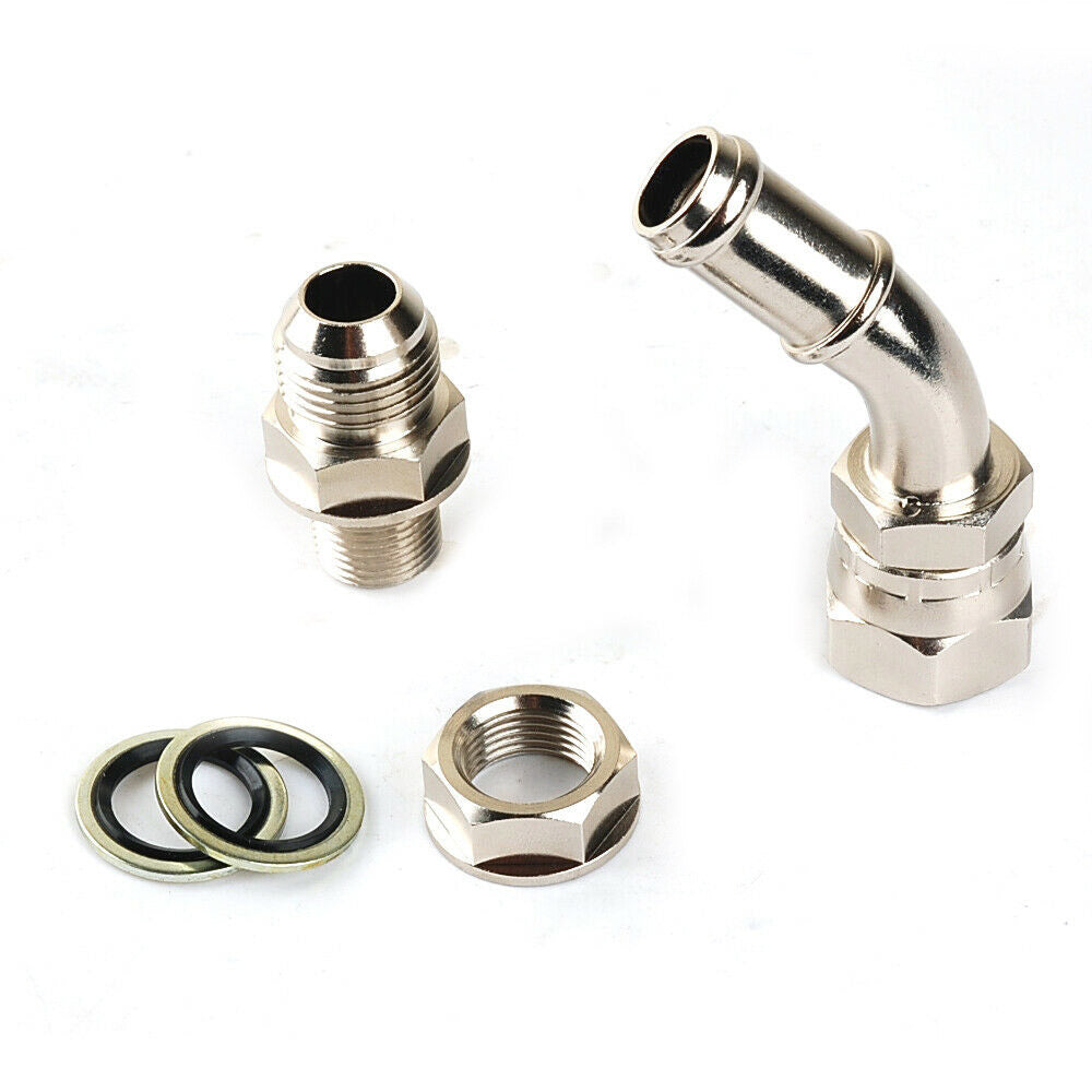 Ölwanne / Ölrücklauf-Ablassschrauben-Adapter-Verschraubung 10AN, nicht schweißbar, auf 5/8"-Rohr