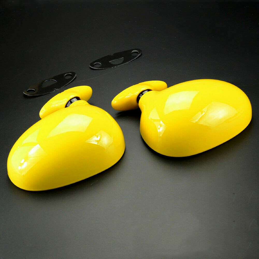 Side Rearview Mirrors Door Wing MAZDA-MIATA MIRROR MX5 MK1  1989-2005 NA NB Series YELLOW with CHROME LENS
