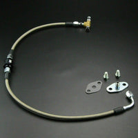 AN4 Big Hole Oil Feed Line w/ Filter for Honda B16 B18 D15 D16 w/T3 T4 TB03 T04B/E T66