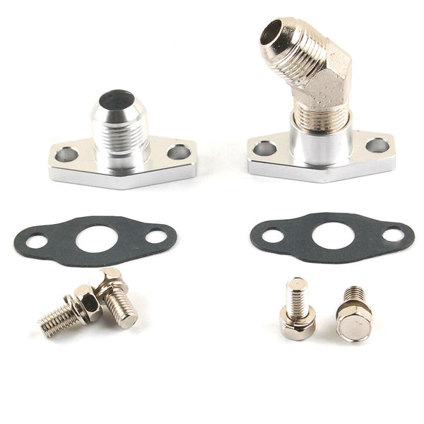 10AN Flange Kit Oil Drain Line for Garrett GT25 GT28 GT30 TB25 TB28 T25 T28 on 38-44mm distance  Engine