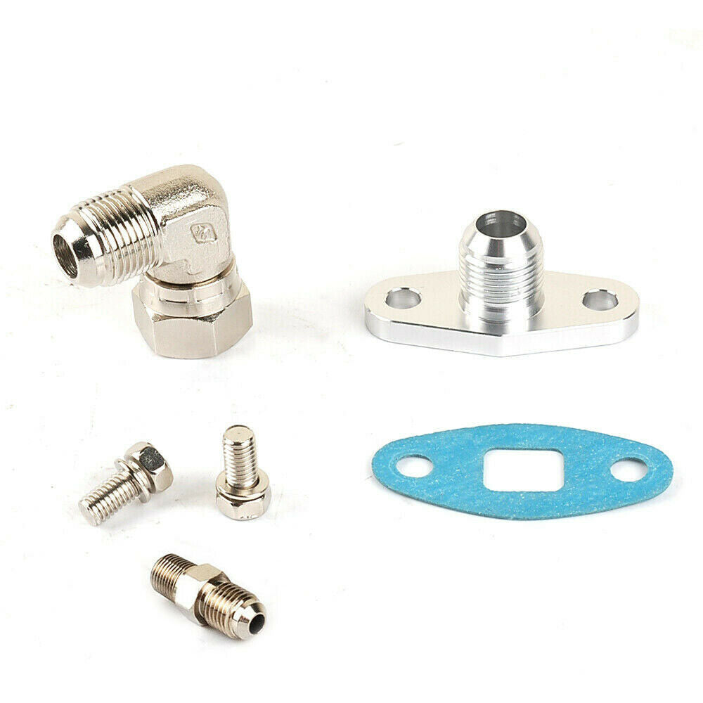 10AN 90° Ölzulauf- und Ablaufflansch T3 T4 T7 T66 HX30 35 40 BorgWarner S-Serie