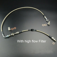 Oil Feed Line For SUBARU AVCS with IHI VF22 VF34 Ball Bearing w/ High Flow Filter